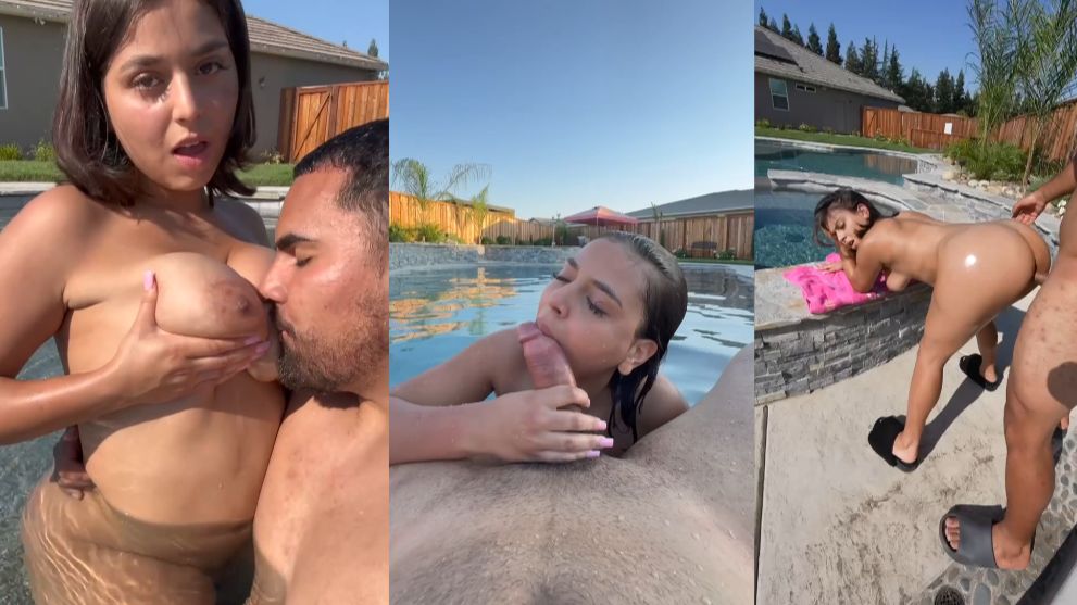 Taliya And Gustavo POV Poolside Doggy Sextape