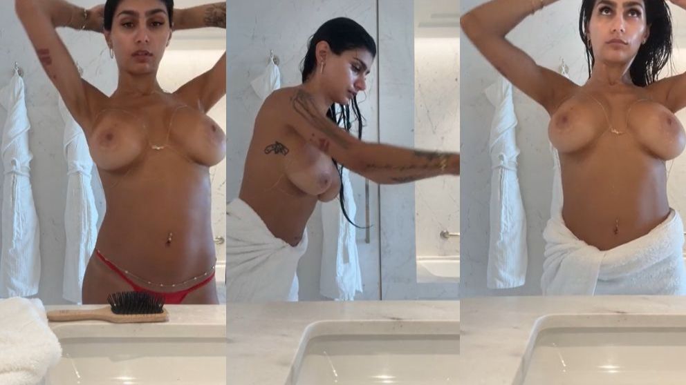 Mia Khalifa Nude Post Shower Routine