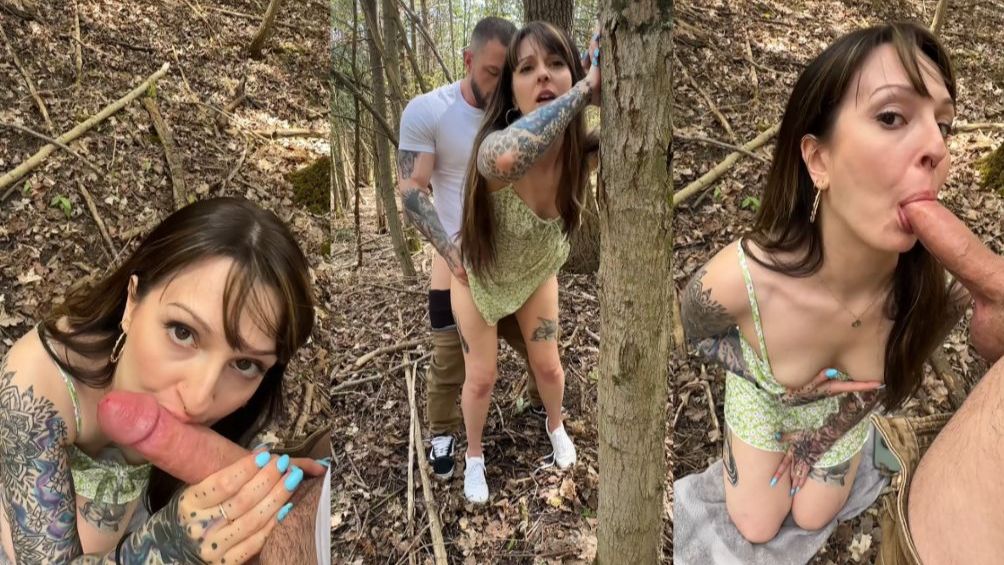 Catandthebat Eating Cum After Gets Fucked In Forest