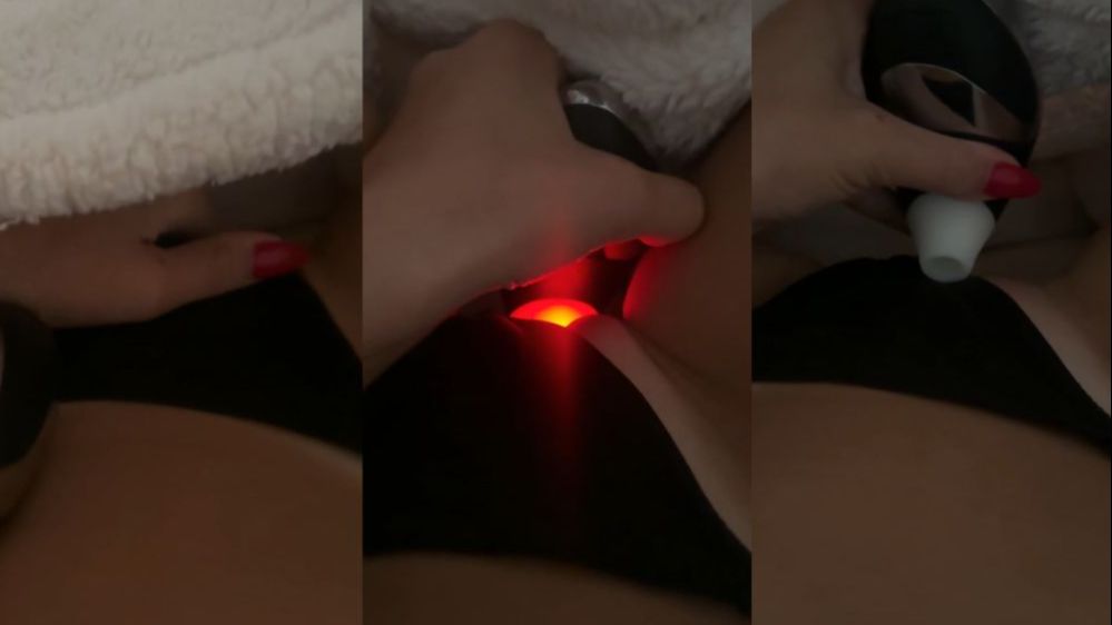 Corinna Kopf Rubs Her Pussy With A Glowing Vibrator