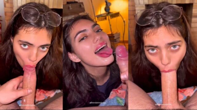 Brenda Trindade Milks A Big Dick With Her Mouth