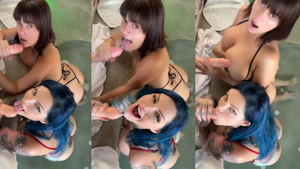 Mady Gio Lesbian Pool Blowjob With Cumshot