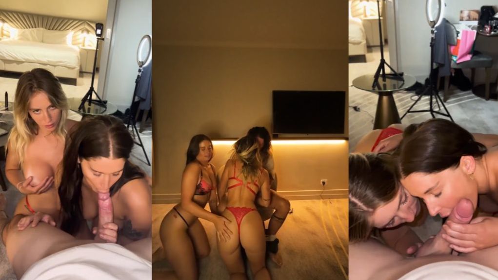 Rebecca McLeod And Polly Wigney Cum Swaping Blowjob