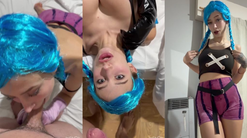 Rusitaok Blows Her BF BWC In Jinx Cosplay